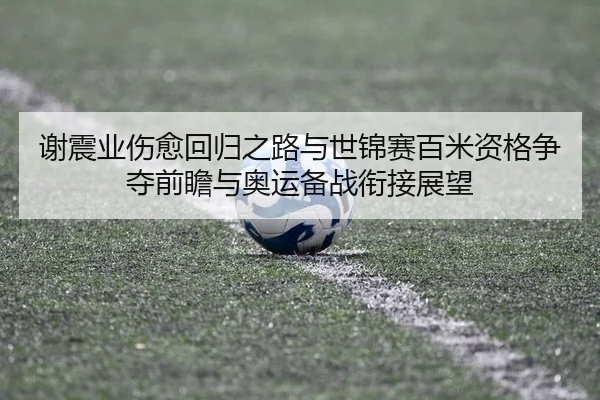 谢震业伤愈回归之路与世锦赛百米资格争夺前瞻与奥运备战衔接展望
